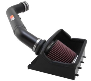 Ford F-250 Super Duty Performance Air Intake - K&N Engineering - 77 Series, Cold Air Intake, Mandrel-Bent Aluminum Tube, Oiled Cotton Filter - `11-`16